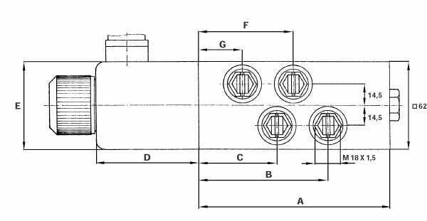 Pièces agricoles - Hydraulique - Valve électrique 6/2 12V