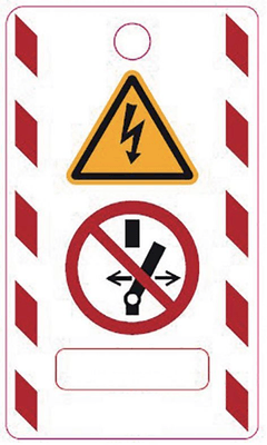Equipement d'atelier - Equipement d'atelier divers - Lot de 10 affichettes de condamnation (par 1)