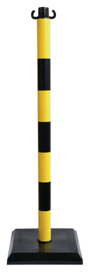 Equipement d'atelier - Equipement d'atelier divers - Poteau balise jaune et noir, lesté béton, non démontable (par 1)