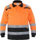 Polo Sweatshirt, taille L/42, manches longues, orange/noir, par Hydrowear