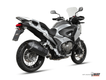 Silencieux MIVV Speed Edge inox noir casquette carbone Honda Crosstourer