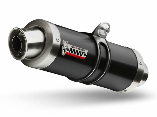 Pièces Quad & Motos - Pièces communes - Silencieux MIVV GP inox noir/casquette inox Suzuki GSX-S750
