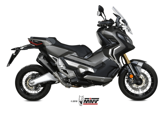 Pièces Quad & Motos - Pièces communes - Silencieux MIVV Delta Race inox noir/casquette carbone Honda X-ADV 750