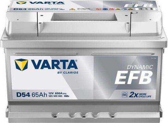 Pièces agricoles - Eclairage - Batterie 12V 65Ah 650A D54 VARTA Dynamic EFB