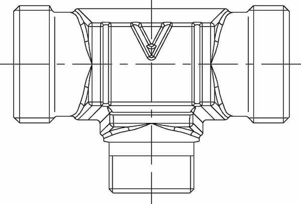 Pièces agricoles - Hydraulique - Té 15L-12L-12L