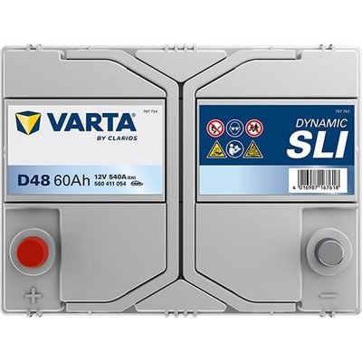 Pièces agricoles - Eclairage - Batterie 12V 60Ah 540A D48 VARTA Dynamic SLI