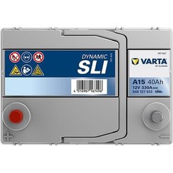 Pièces agricoles - Eclairage - Batterie 12V 40Ah 330A A15 VARTA Dynamic SLI