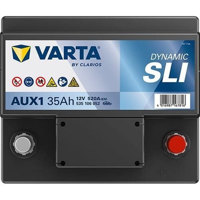 Pièces agricoles - Eclairage - Batterie 12V 35Ah 520A AUX 1 VARTA Dynamique AUX