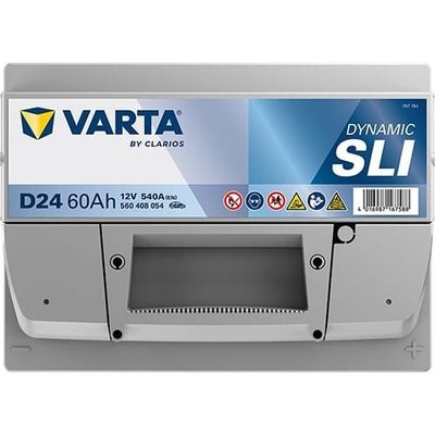 Pièces agricoles - Eclairage - Batterie 12V 60Ah 540A D24 VARTA Dynamic SLI