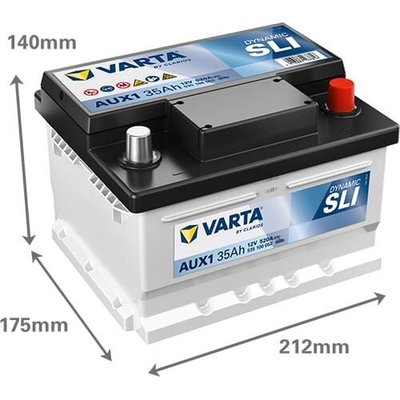 Pièces agricoles - Eclairage - Batterie 12V 35Ah 520A AUX 1 VARTA Dynamique AUX