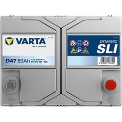 Pièces agricoles - Eclairage - Batterie 12V 60Ah 540A D47 VARTA Dynamic SLI