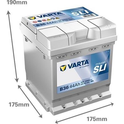 Pièces agricoles - Eclairage - Batterie 12V 44Ah 420A B36 VARTA Dynamic SLI