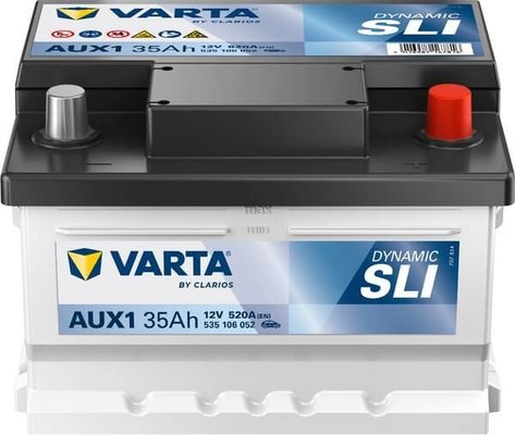 Pièces agricoles - Eclairage - Batterie 12V 35Ah 520A AUX 1 VARTA Dynamique AUX
