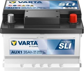 Pièces agricoles - Eclairage - Batterie 12V 35Ah 520A AUX 1 VARTA Dynamique AUX