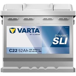 Pièces agricoles - Eclairage - Batterie 12V 52Ah 470A C22 VARTA Dynamic SLI