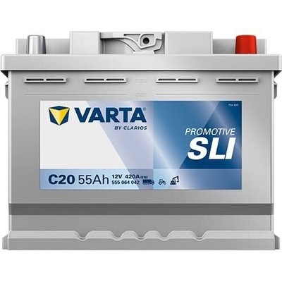 Pièces agricoles - Eclairage - Batterie 12V 55Ah 420A C20 VARTA Promotive SLI