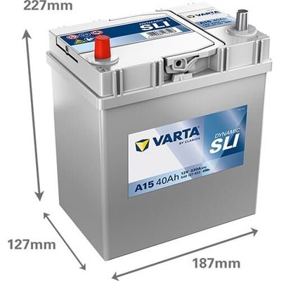 Pièces agricoles - Eclairage - Batterie 12V 40Ah 330A A15 VARTA Dynamic SLI