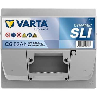 Pièces agricoles - Eclairage - Batterie 12V 52Ah 520A C6 VARTA Dynamic SLI