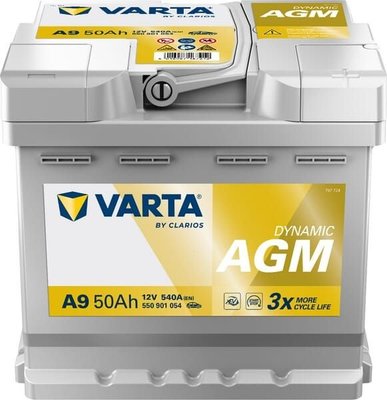 Pièces agricoles - Eclairage - Batterie 12V 50Ah 540A A9 VARTA Dynamic AGM