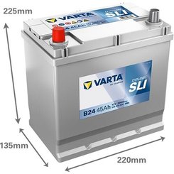 Pièces agricoles - Eclairage - Batterie 12V 45Ah 300A B24 VARTA Dynamic SLI