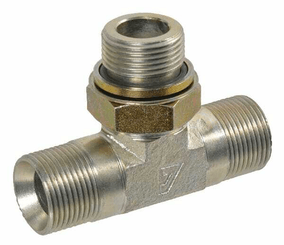 Pièces agricoles - Hydraulique - Racc. en L régl. male 1/4" BSP