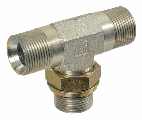 Pièces agricoles - Hydraulique - Racc. en L régl. male 1/4" BSP