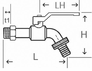 Pièces agricoles - Hydraulique - Robinet lourd 3/4"