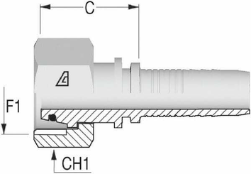 Pièces agricoles - Hydraulique - Raccord DN13-M18x150-12L