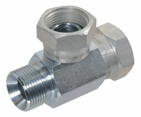 Pièces agricoles - Hydraulique - Racc. en T 2x écrou 5/8"BSP