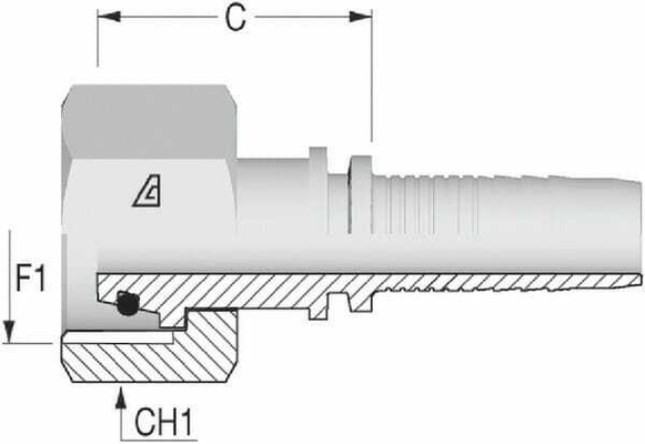 Pièces agricoles - Hydraulique - Raccord DN13-M24x150-16S
