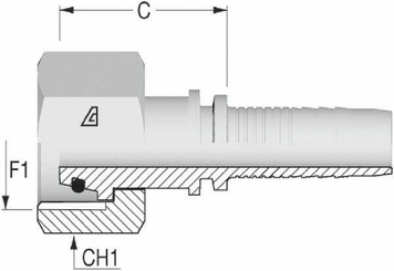 Pièces agricoles - Hydraulique - Raccord DN13-M24x150-16S