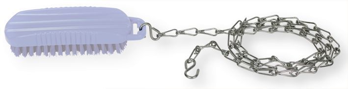 Equipement d'atelier - Equipement d'atelier divers - Chaîne inox 1 m avec 2 crochets en S pour attache brosse à ongles (par 1)