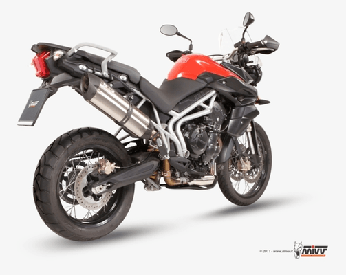 Pièces Quad & Motos - Pièces communes - Silencieux MIVV Suono inox/casquette carbone Triumph Tiger 800