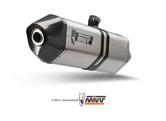 Pièces Quad & Motos - Pièces communes - Silencieux MIVV Speed Edge inox/casquette carbone Suzuki DL1000 V-Strom