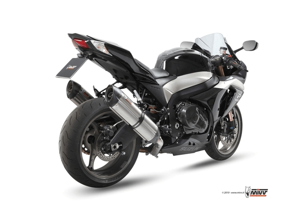 Pièces Quad & Motos - Pièces communes - Silencieux double MIVV Suono inox/casquette carbone Suzuki GSX-R1000