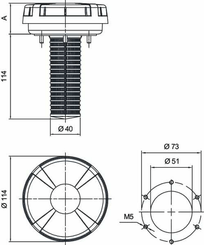 Pièces agricoles - Hydraulique - Cosse 10 µm H=68 1800 l/min