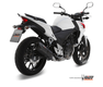 Silencieux MIVV Suono inox brossé noir/casquette carbone Honda