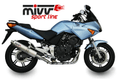 Silencieux MIVV Oval Classic inox Honda CBF600