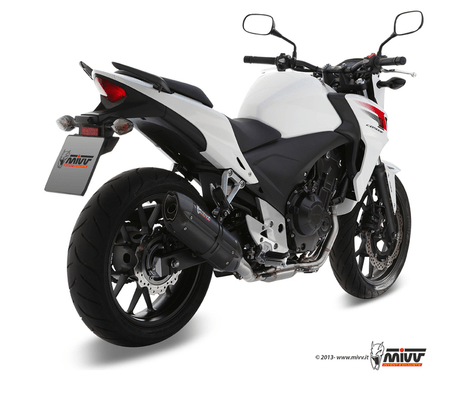 Pièces Quad & Motos - Pièces communes - Silencieux MIVV Suono inox brossé noir/casquette carbone Honda