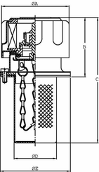 Pièces agricoles - Hydraulique - Bouchon de remplissage d'huile