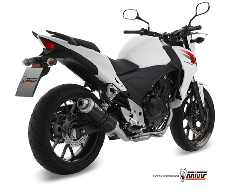 Pièces Quad & Motos - Pièces communes - Silencieux MIVV GP inox brossé noir Honda CB500F/CB500X/CBR500R