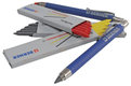 crayon profi-marker avec affuteur intégré livré par jeu de 2 avec un paquet de 5 mines jaune, rouge, graphite (par 1)