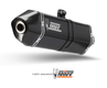 Silencieux MIVV Speed Edge inox brossé noir/casquette carbone BMW R1200 nineT