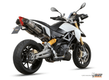 Silencieux double MIVV Suono inox/casquette carbone Aprilia Dorsoduro 1200