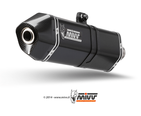 Pièces Quad & Motos - Pièces communes - Silencieux MIVV Speed Edge inox brossé noir/casquette carbone BMW R1200 nineT