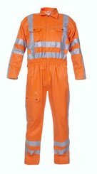 Vêtements et protections - Vêtement  - Combinaison d'été, taille 4XL - EU64, Hi-Vis, orange, Hydrowear
