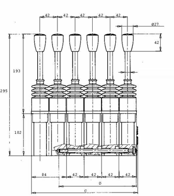 Pièces agricoles - Hydraulique - Levier servo SV30/1-B/01G-001A