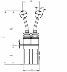 Pièces agricoles - Hydraulique - Levier servo SV20-1-B01-G001A