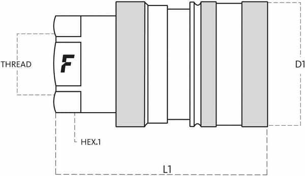 Pièces agricoles - Hydraulique - Coupleur femelle SV 1/2