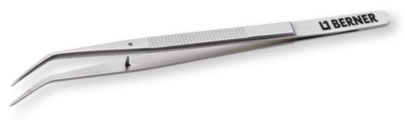 Outils - Outils divers - Pince brucelle becs inox coudés 40° avec guide longueur 155 mm (par 1)